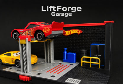 LiftForge Garage – Diecast Car Service Bay (1:64 Scale)
