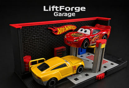 LiftForge Garage – Diecast Car Service Bay (1:64 Scale)