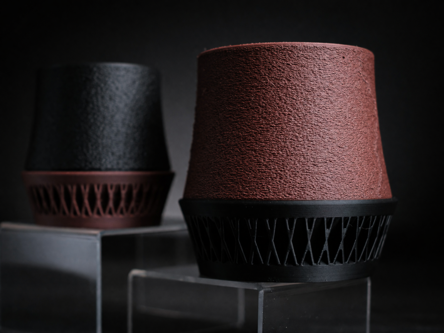 Crimson Luxe Planter - Bold Modern Statement Vase