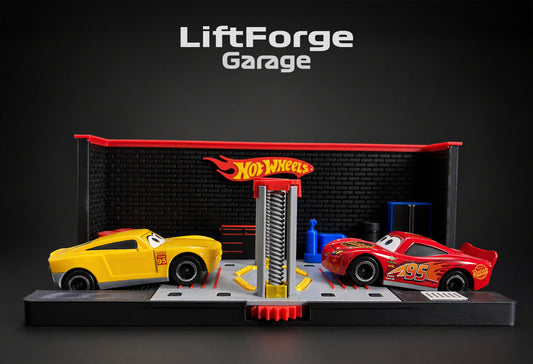 LiftForge Garage – Diecast Car Service Bay (1:64 Scale)