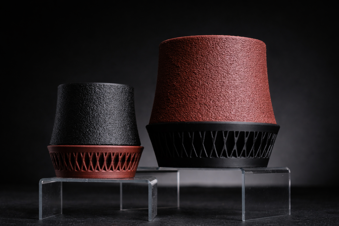 Crimson Luxe Planter - Bold Modern Statement Vase