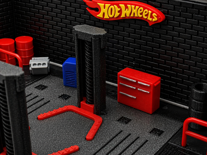 LiftForge Garage – Diecast Car Service Bay (1:64 Scale)