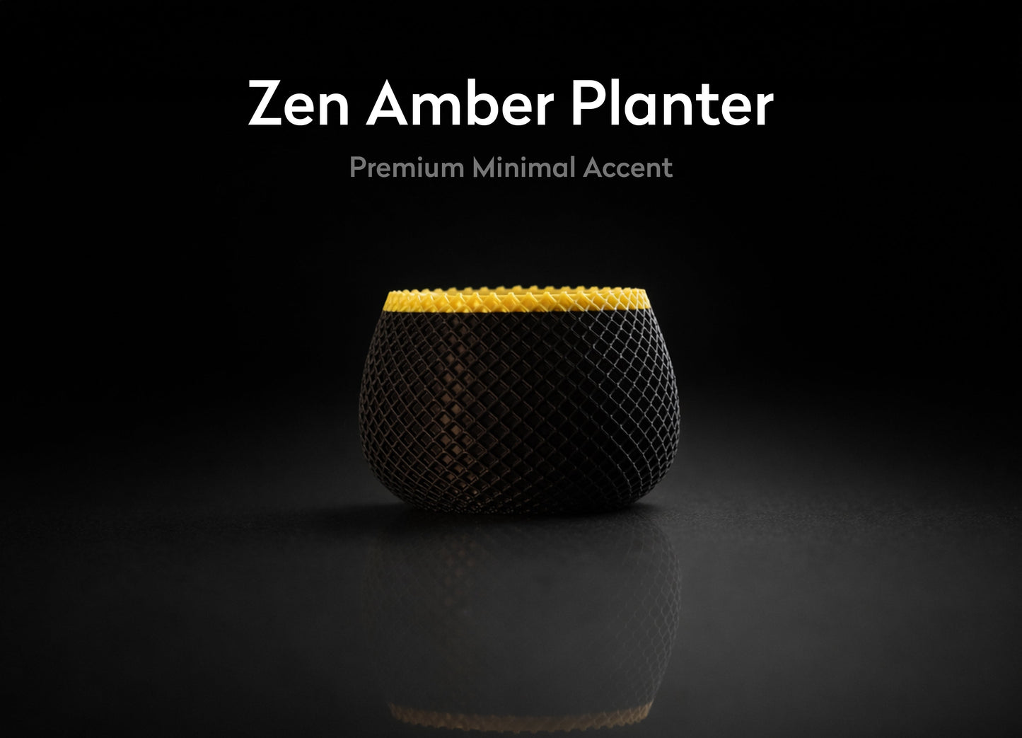 Zen Amber Planter – Premium Minimal Accent Vase