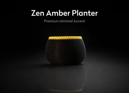 Zen Amber Planter – Premium Minimal Accent Vase